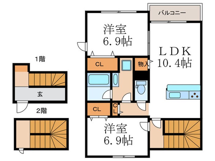 メゾン宮ノ前Ⅱの物件間取画像