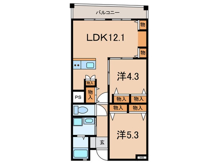 SUGAR　CUBESの物件間取画像