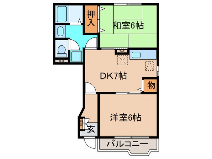 メゾン山城の物件間取画像