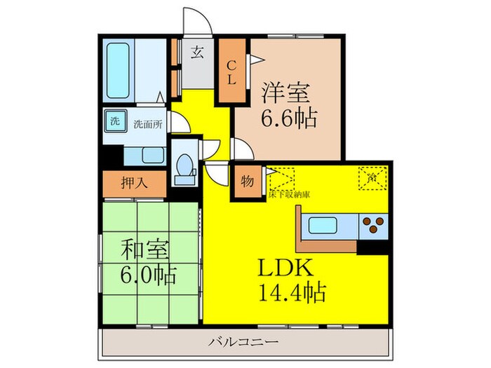 グリーンフロート山田東の物件間取画像