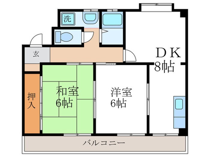 ウエストハイツの物件間取画像