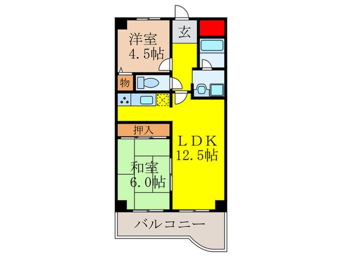 ｸﾞﾚｲｽ谷川の物件間取画像