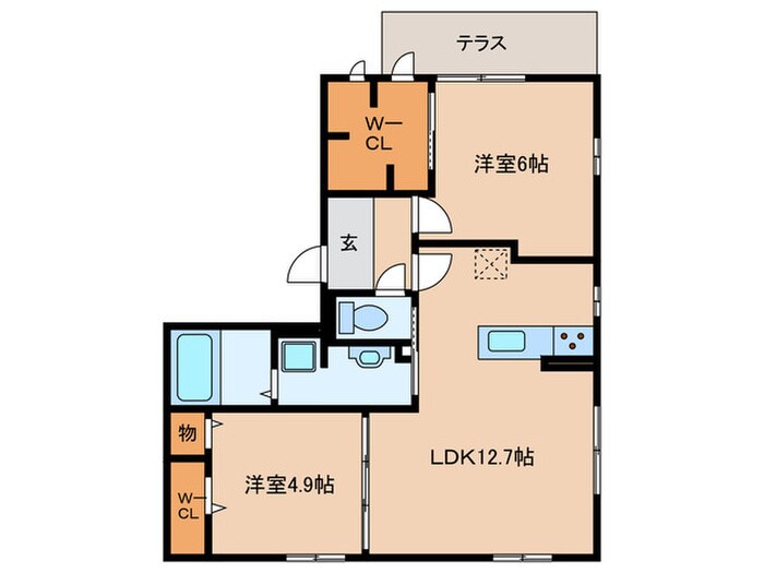 D-room新堂2丁目の物件間取画像