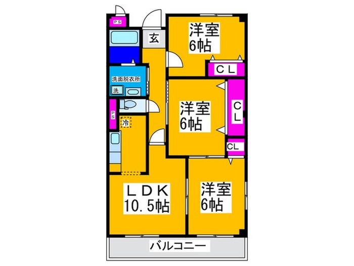 アンソレイエ・ユニティの物件間取画像