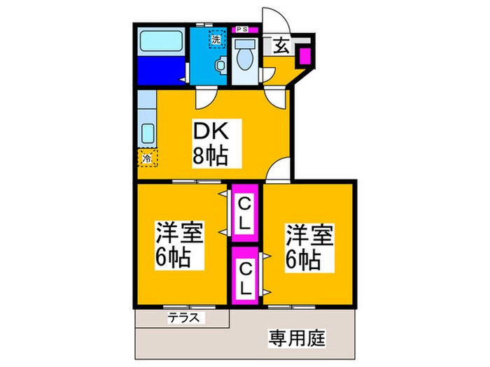 コスモスAの物件間取画像