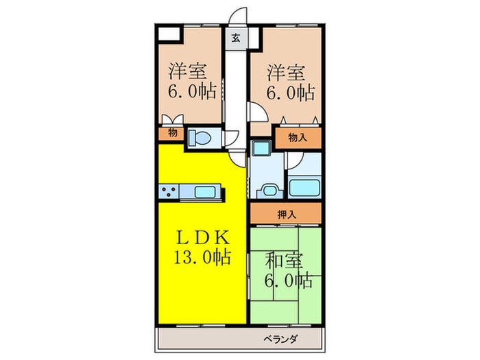 サンクリスタルハウスの物件間取画像