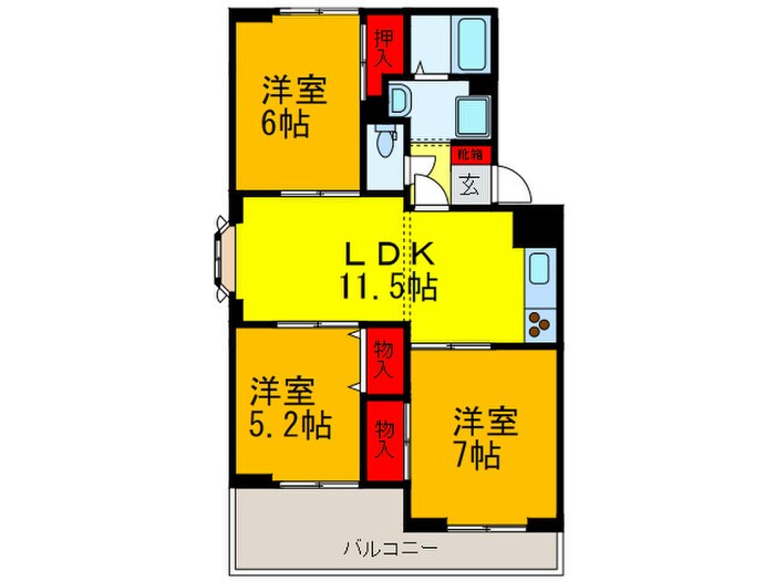 ハイツＫ＆Ｋ　Ⅰの物件間取画像