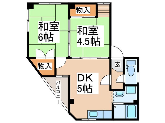 パ－クハイツ九条北の物件間取画像