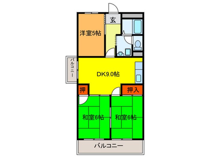 美園ハイツの物件間取画像