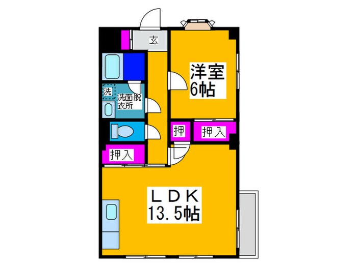 山本マンションの物件間取画像