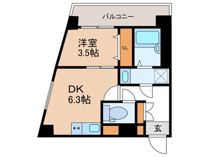 ﾌｧｽﾃｰﾄ京都東寺ｸﾞﾗﾝ（201）の物件間取画像