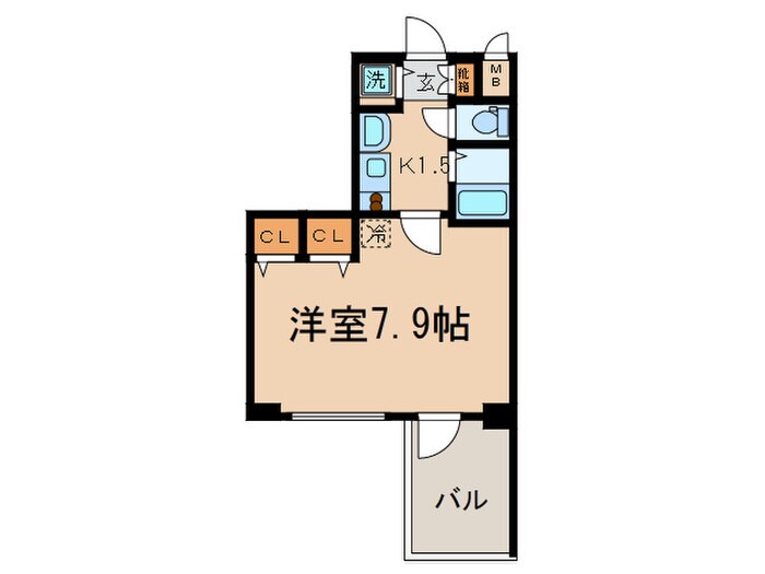 アスヴェル京都御所前Ⅱ(209)の物件間取画像