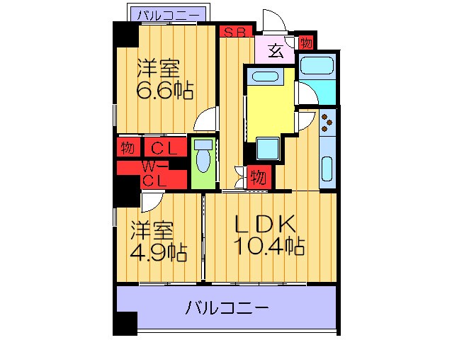 アピリラージュの物件間取画像