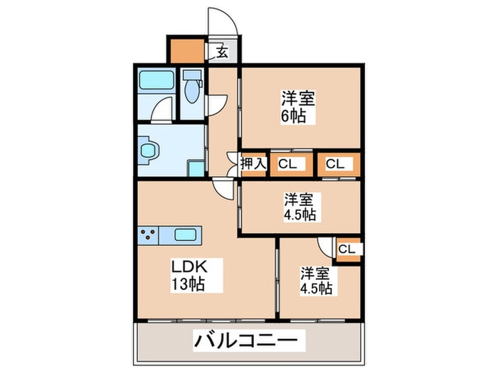 ﾌﾟﾚｻﾝｽﾛｼﾞｪ天王寺ｻﾞﾚｼﾞﾃﾞﾝｽ(904)の物件間取画像