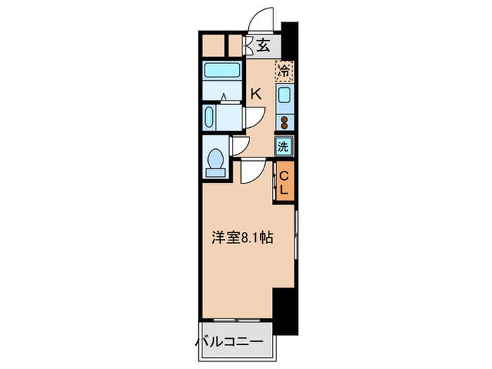 ﾌﾟﾛｼｰﾄﾞ神戸元町の物件間取画像