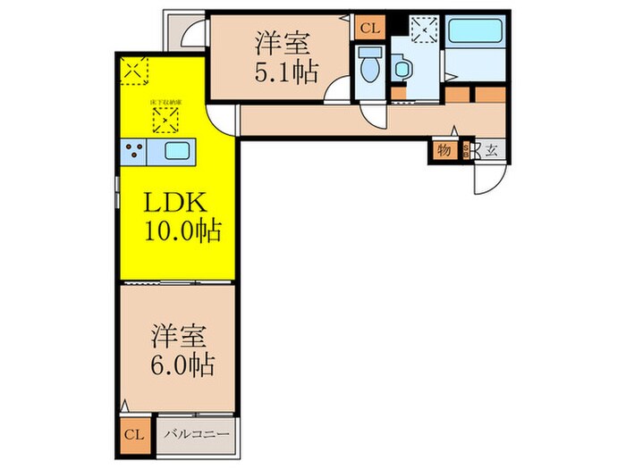 エアリーVの物件間取画像