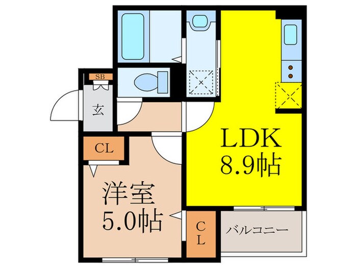 エアリーVの物件間取画像