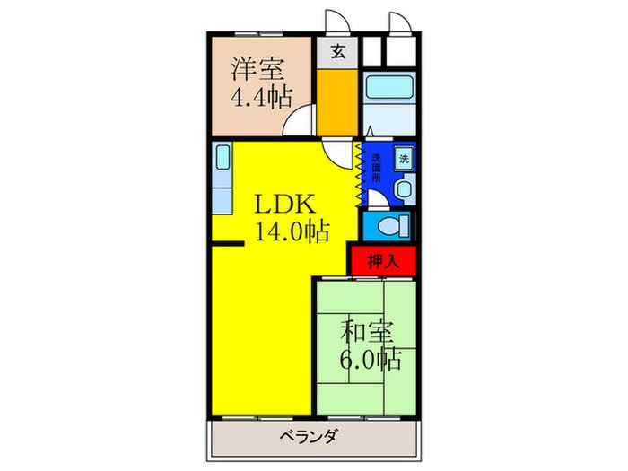 東田畑ハイツの物件間取画像