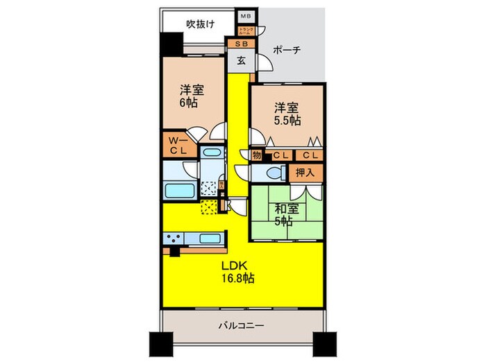 ﾃﾞｨｰｸﾗﾃﾞｨｱ豊中少路ｽﾀｰﾌﾞﾙｹﾞｰﾄの物件間取画像