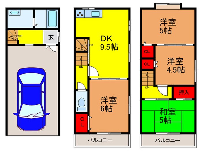 門真市北島町戸建の物件間取画像