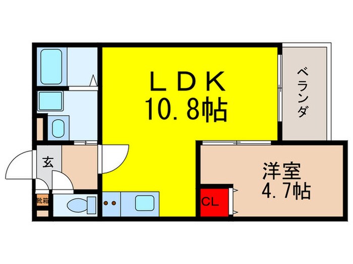 ラージヒル服部天神の物件間取画像