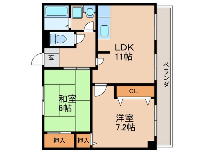 レイティー西大津３号館の物件間取画像