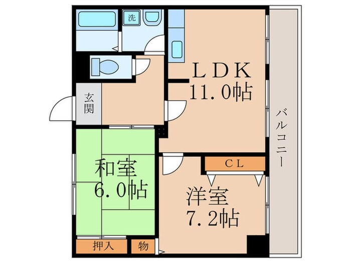 レイティー西大津３号館の物件間取画像