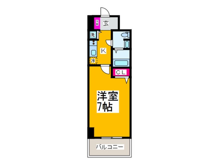 S-RESIDENCE難波Brillerの物件間取画像