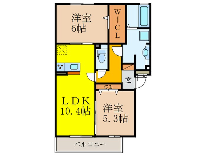セントコリーヌD棟の物件間取画像