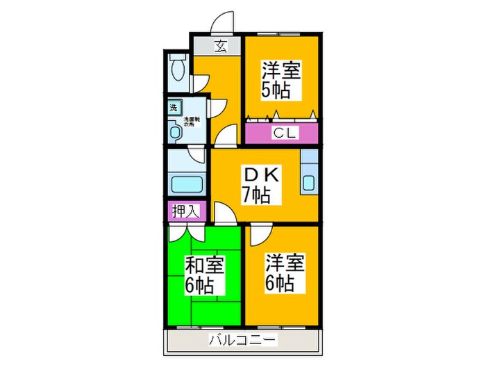 ハイツあかしあ1号館の物件間取画像