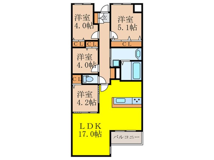 GRAND STEADY桜の町の物件間取画像