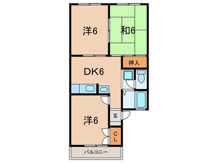 ル･シェール竜が岡の物件間取画像