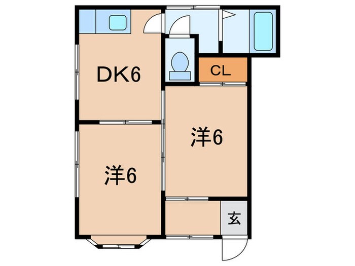 サンハイツ有堀の物件間取画像