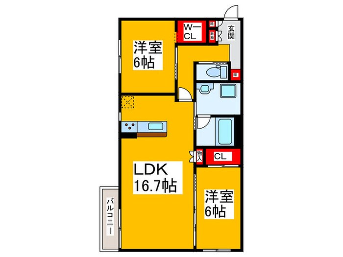 グランフォレスト千代田の物件間取画像