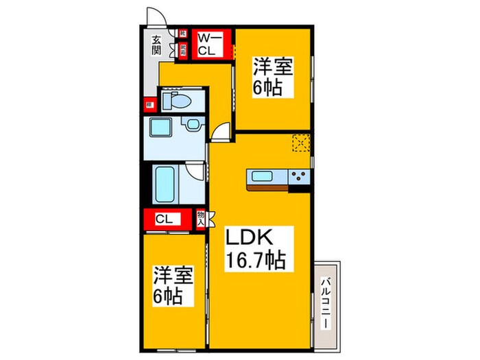 グランフォレスト千代田の物件間取画像