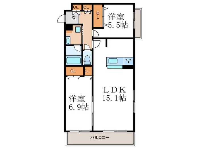 仮)グランシュ長岡京の物件間取画像