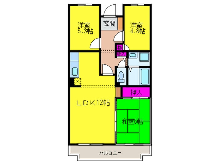 ラフィネ末広の物件間取画像