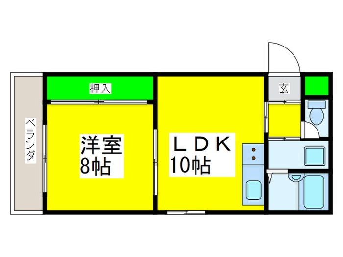 カームコーポの物件間取画像