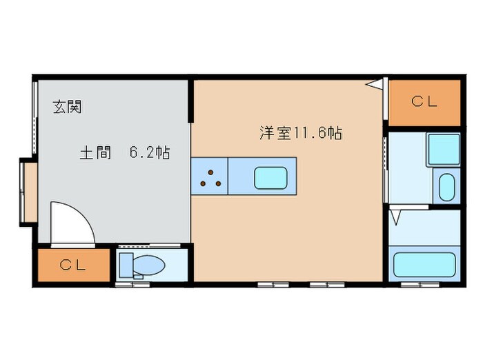 エルベコート東山七条の物件間取画像