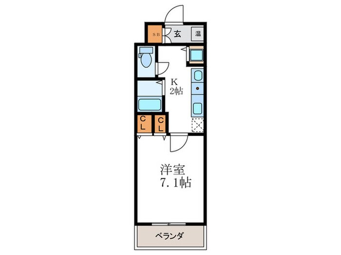 クラウンハイム京都北大路(204)の物件間取画像