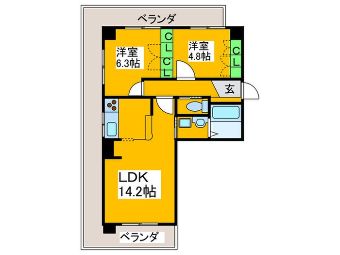 シェーンブルクなかもずの物件間取画像