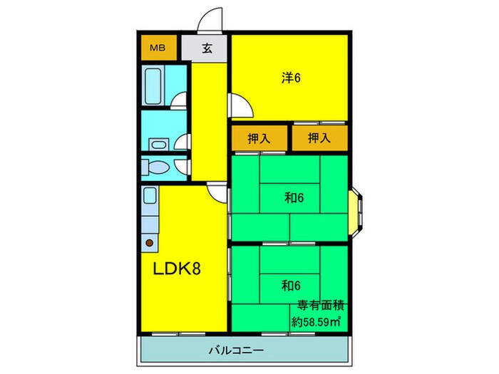 ロイヤルガーデン長野の物件間取画像