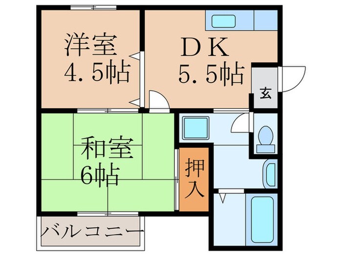 東山ハイツの物件間取画像