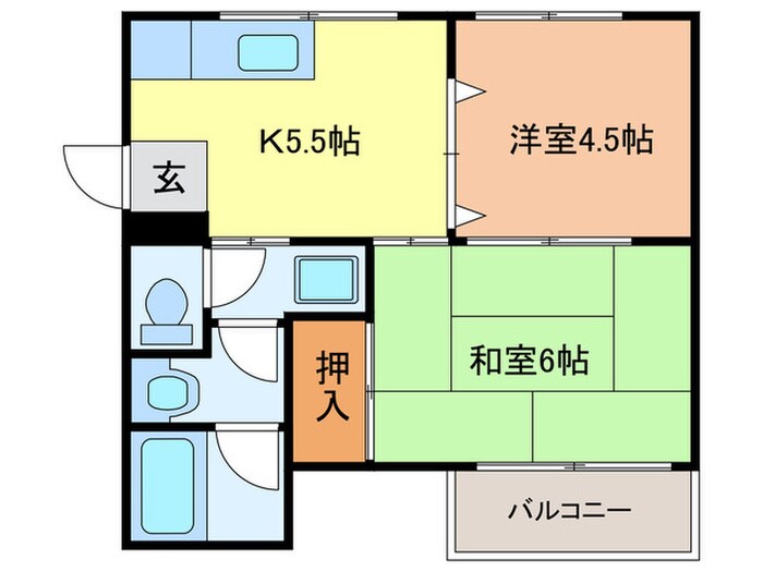 東山ハイツの物件間取画像