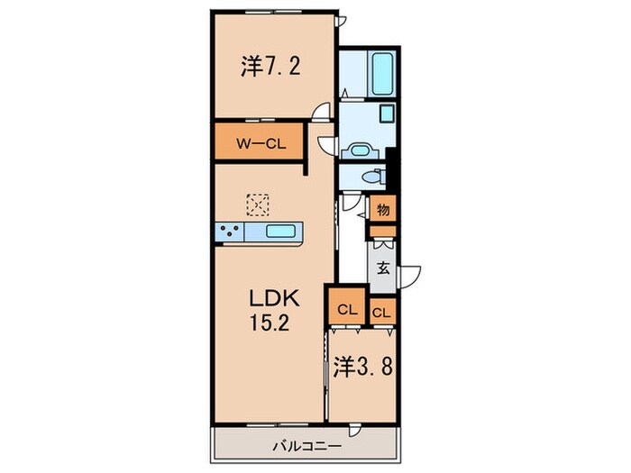 フローリッシュⅡの物件間取画像