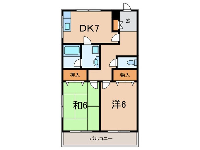 堂中ハイツの物件間取画像