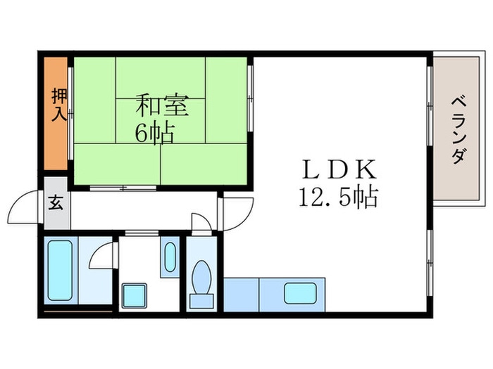 ＷＥＳＴ　ＨＩＬＬ　Ｂ棟の物件間取画像