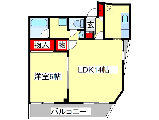 ナンバ８８の物件間取画像