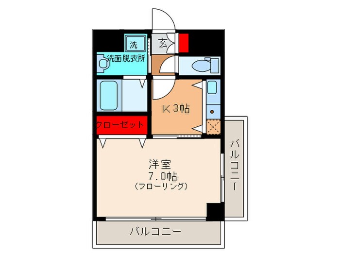 プレステージ天神Ⅲの物件間取画像