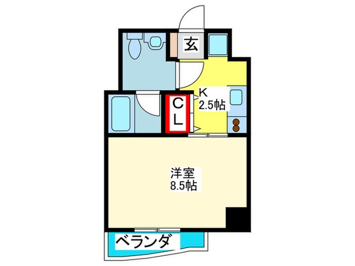 アクエルド緑地公園の物件間取画像